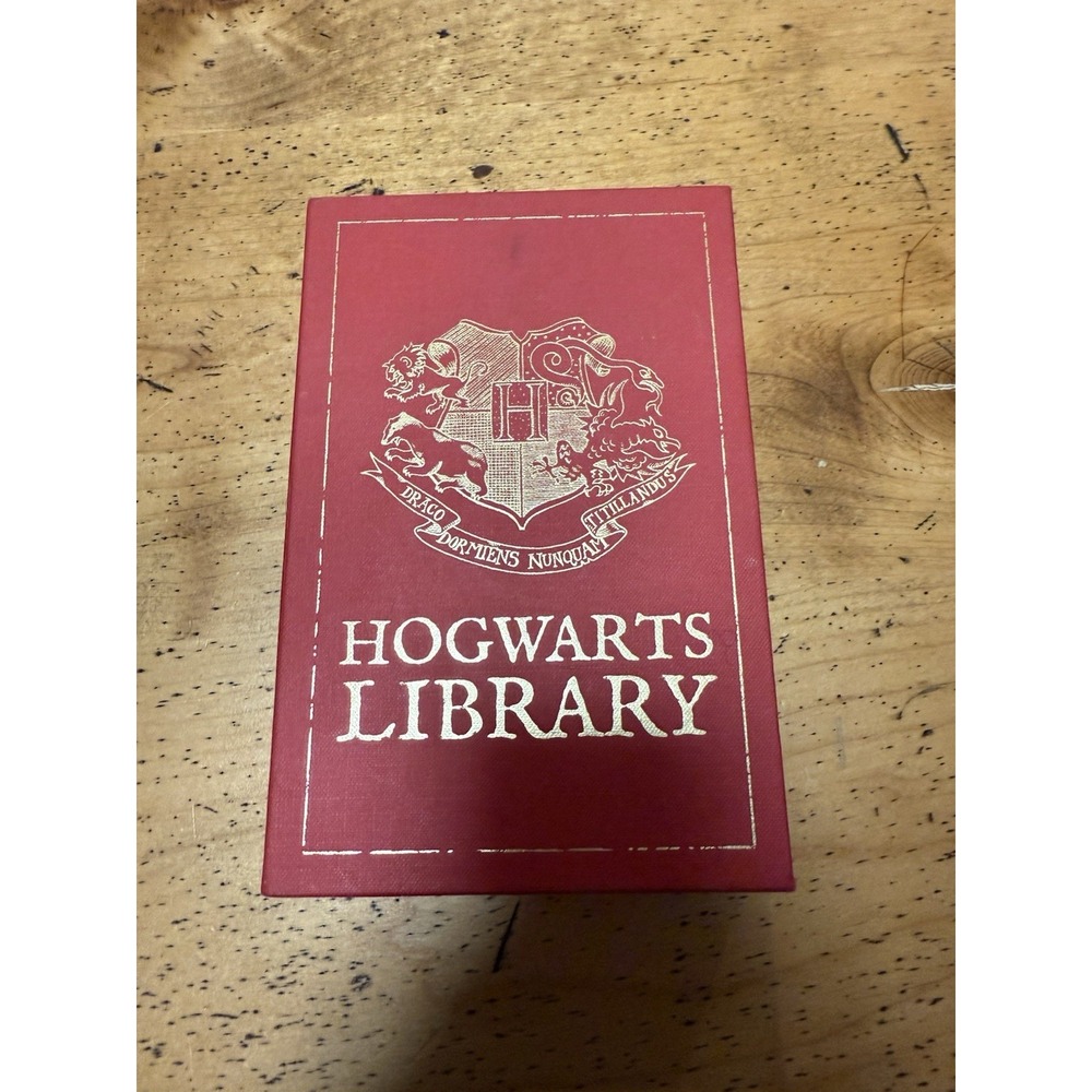 Harry Potter Hogwarts Library 3 Hardcover Book Box Set J.K. Rowling w/ Slipcover